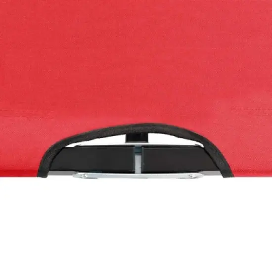 vidaXL Two Person Folding Sun Lounger Garden Patio Outdoor Sunbed Camping Lounge Hiking Bed Lounger Camp Military Cot Travel Red Steel image {4}