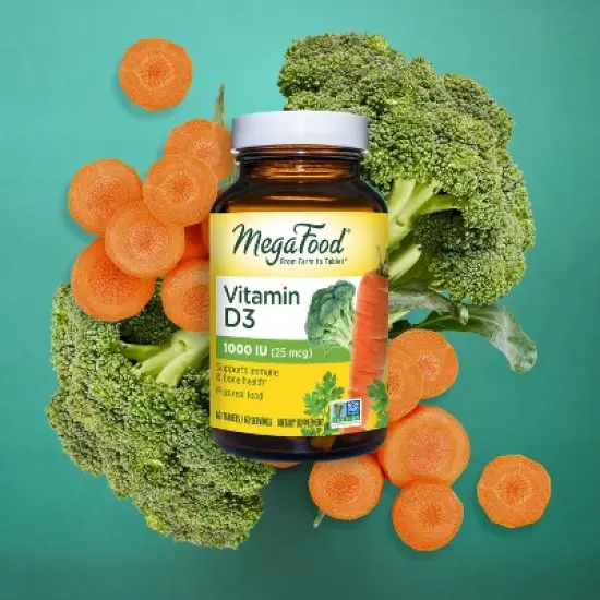 MegaFood Vitamin D3 1000 IU for Bone Health & Immune Support Tablet - 60ct image {4}