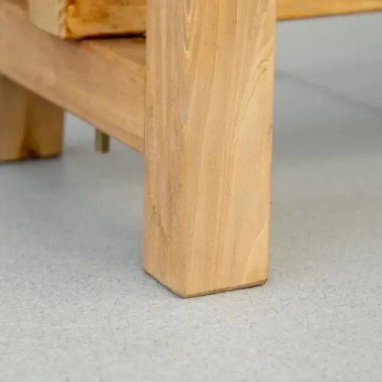 Outsunny Outdoor Dining Set for 6, Patio Dining Furniture Set with PE Wicker Chairs, Armrests, Wood Loveseat Bench & Dinner Table, Cushions, White image {5}