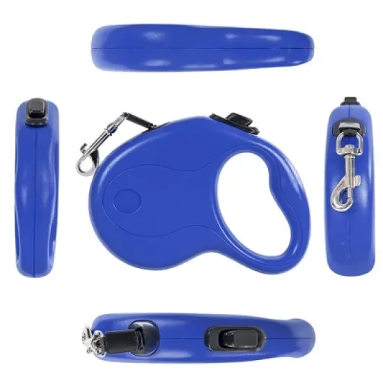 WOPET 16ft Retractable Dog Leash with Anti-Slip Handle & Hand Brake Heavy Duty Durable Pet Leash Blue image {3}