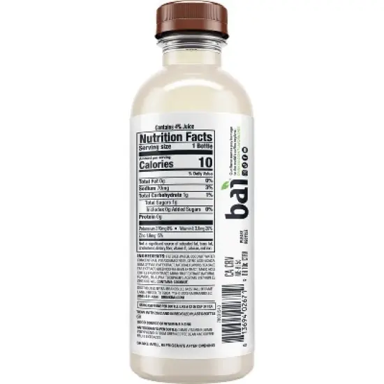 Bai Molokai Coconut Antioxidant Water - 18 fl oz Bottle image {9}