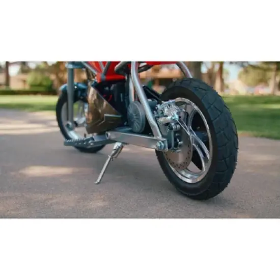 Razor RSF350 Single-Speed Electric Ride-On Bike for Ages 13+, 140lb Max Weight, Red/Black &ndash; 14 Mph, 30-Min Run Time, Pneumatic Tires, Hidden Storage image {2}