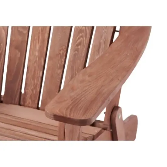 Gulches Oversize Wooden Outdoor Folding Adirondack Chair with Pre-Assembled BackRest & SeatBoard, Wood Patio Chair for Garden,Backyard,Porch image {6}