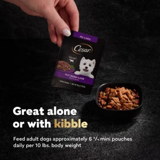 Cesar Chicken, Steak and Beef Flavor Variety Pack Wet Dog Food - 70.4oz/40ct image {6}