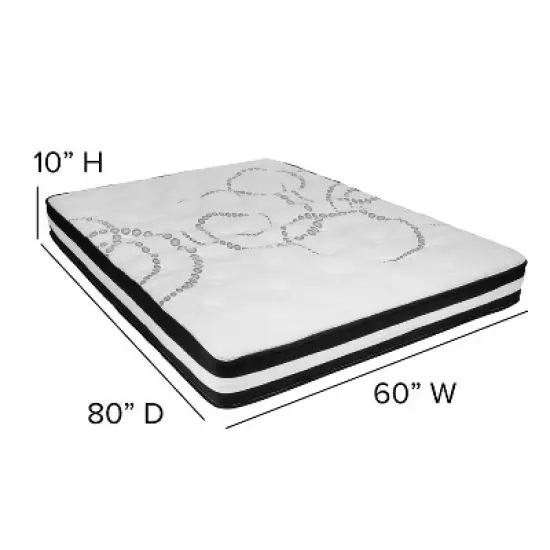 Emma and Oliver 10" Mattress & Gel Memory Foam Topper Bundle Set image {7}