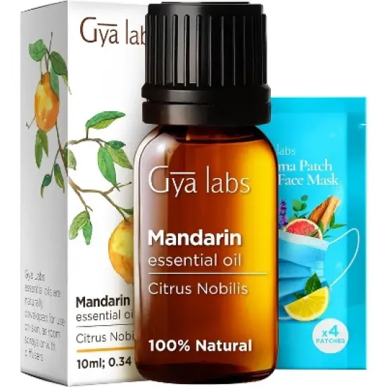 Gya Labs Mandarin Essential Oil 0.34 Fl Oz Fresh Citrusy Scent image {6}