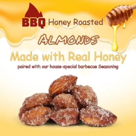 BBQ Honey Roasted Almonds by It's Delish, 2.5 LBS Jumbo Container image {1}