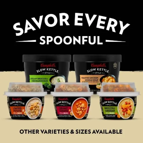 Campbell's Slow Kettle Style Roasted Chicken Noodle Soup Microwaveable Bowl - 15.5oz image {7}