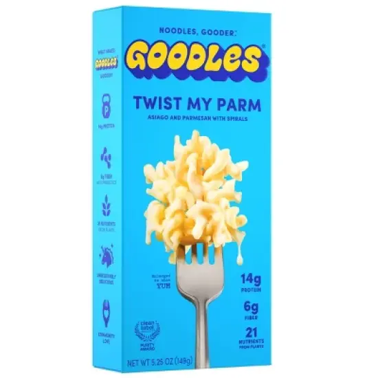 Goodles Twist My Parm Asiago and Parmesan Protein Mac & Cheese - 5.25oz image {4}