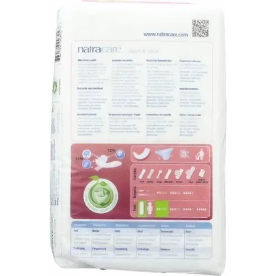 Natracare Organic Cotton Maxi Pads Regular/Normal - 14 ct image {1}