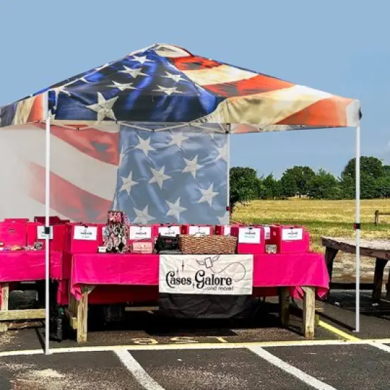 EAGLE PEAK Pop Up Canopy Tent with 1 Sidewall, Easy Setup Event Tent image {31}