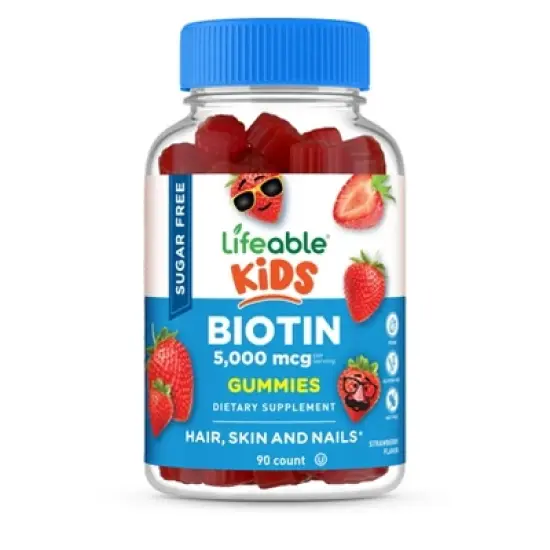 Lifeable - Sugar Free - Biotin 5,000mcg - Kids - 90 Gummies image {9}