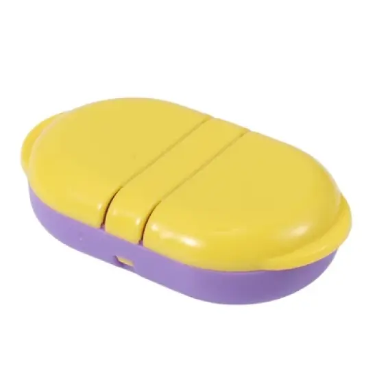 Unique Bargains Flip Up 2 Compartment Pill Case 1 Pc image {8}