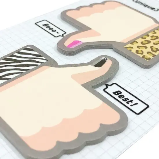 Wrapables Thumbs Up Thumbs Down Sticky Notes (Set of 2) image {3}