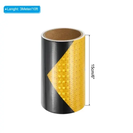 Unique Bargains High Visibility Self-Adhesive Warning Safety Reflective Tapes image {1}
