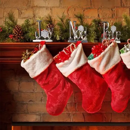 Northlight Peace, Joy and Noel Metal Christmas Stocking Holders - 6.5" - Set of 3 image {7}
