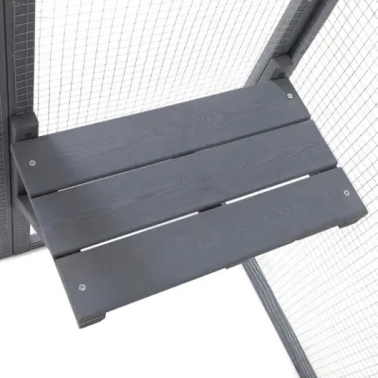 AZL1 Life Concept Pet Crates and Houses Large Outdoor Cat Enclosure with Multi Level Climbing Platforms Safe Ventilated, Gray, 39.4"*33.3"*63.8" image {2}