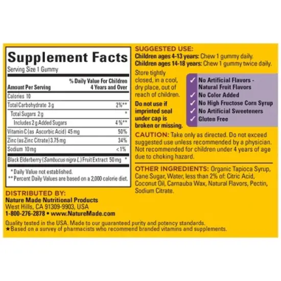 Nature Made Kids First Elderberry Gummies - 40ct image {2}