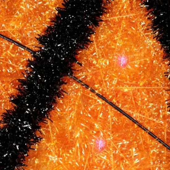 Northlight LED Lighted Bat Halloween Decoration - 25" - Black and Orange - Purple Lights image {6}