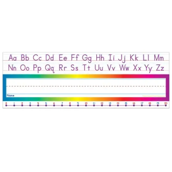 Scholastic Teacher Resources Alphabet / Number Line (Standard Manuscript) Name Plates, 36 Per Pack, 3 Packs image {1}