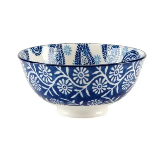 Certified International Set of 6 13pc Carnival All Purpose Bowls Blue image {4}
