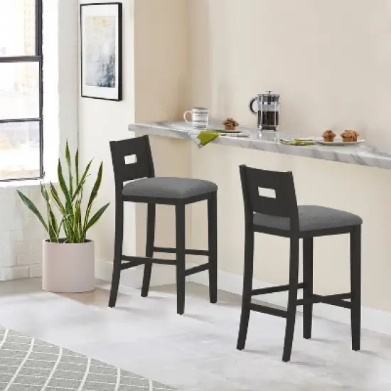 Allbritton Wood Bar Height Stool Antiqued Brown - Hillsdale Furniture image {1}