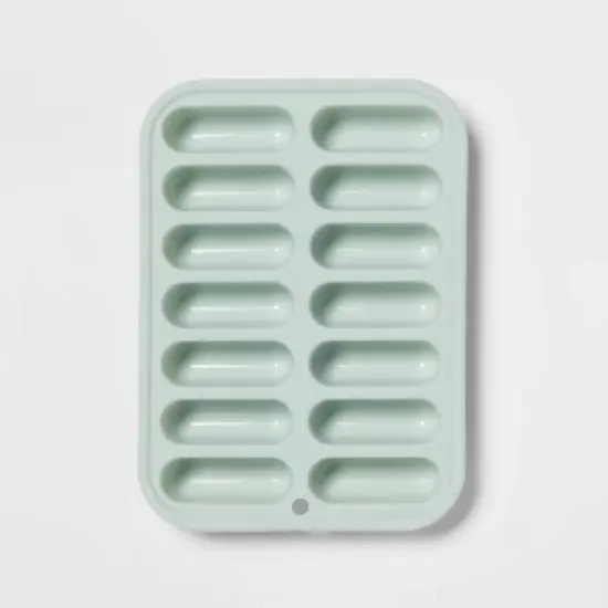 Silicone Ice Tray Mint Green - Room Essentials&trade;: 14-Cavity Silicone Mold, Dishwasher-Safe, 8.55 Volume Capacity image {2}