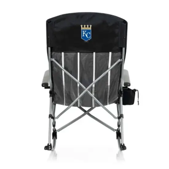 MLB Kansas City Royals Outdoor Rocking Camp Chair - Black image {1}