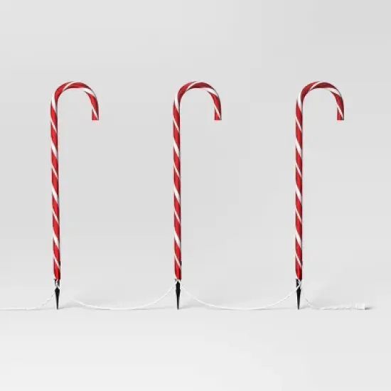 3pc LED Candy Cane Christmas Novelty Path Lights - Wondershop&trade; image {2}