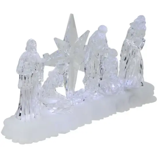 Northlight LED Lighted Nativity Scene Acrylic Christmas Decoration - 12.25" image {3}