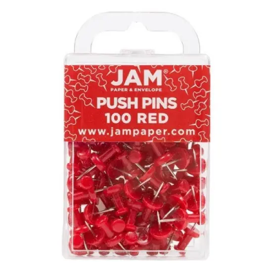 JAM Paper 100pk Colorful Push Pins image {12}