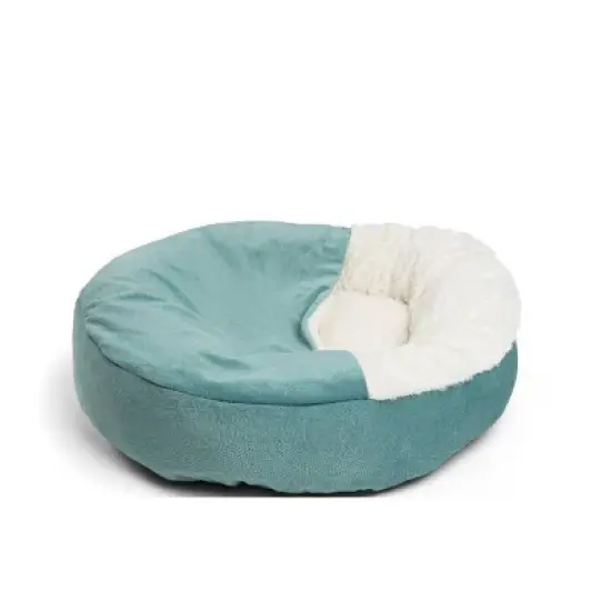 Best Friends by Sheri Cozy Cuddler Ilan Tidepool Dog Bed - 24"x24" - Aqua Blue image {2}