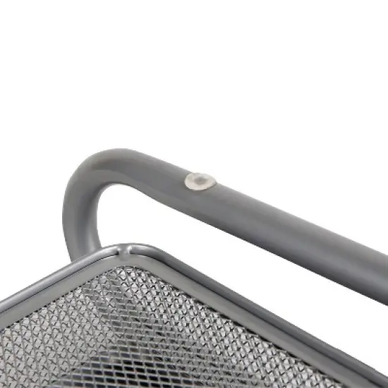 Mesh Monitor Stand with Drawer Silver - Brightroom&trade; image {3}