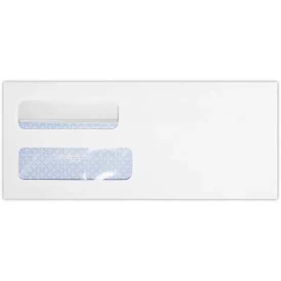 Quality Park Self Seal Security Tinted #10 Double Window Envelope 4 1/2x9 1/2 WE 24559-QP-50 image {2}