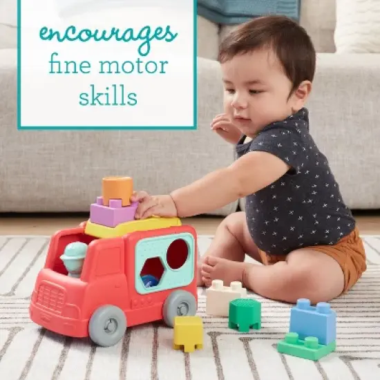 Infantino Super Soft 1st Stack and Go Explorers Stacking Toy Playset - Fire Truck image {1}