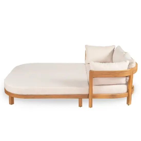 Scott Living Donovan Outdoor Acacia Wood Daybed with Cushion image {5}