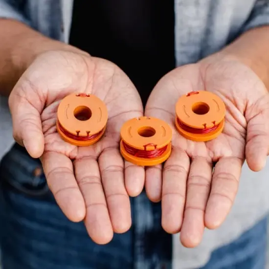 Worx WA0207 10' x .065" 3pc Replacement Spool with Line and Cap, Single-Feed, DNALINE2 image {7}