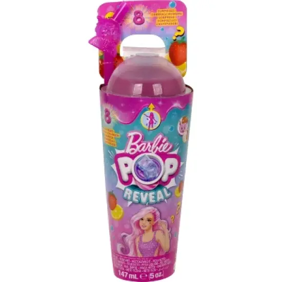 Barbie Pop Reveal Fruit Series Fruit Punch Doll, 8 Surprises Include Pet, Slime, Scent & Color Change image {3}