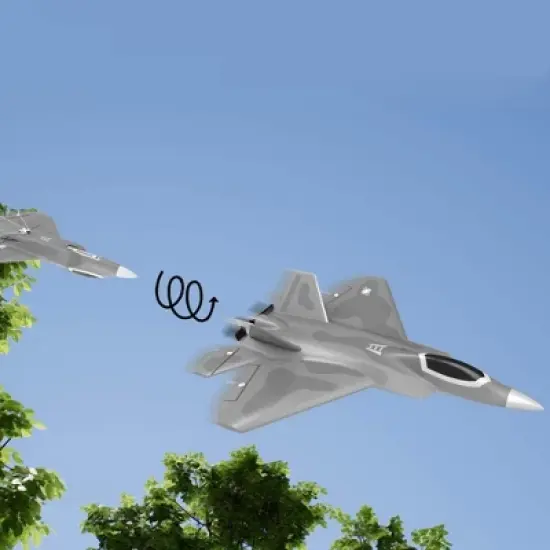Top Race F-22 Raptor RC Jet - Battery Powered 4 Ch, 6 Axis Gyro, 300+ ft Range image {2}