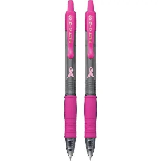 Pilot G2 BCA Retractable Gel Pens Fine Point Pink Ink 2/Pack (31312) 912182 image {1}
