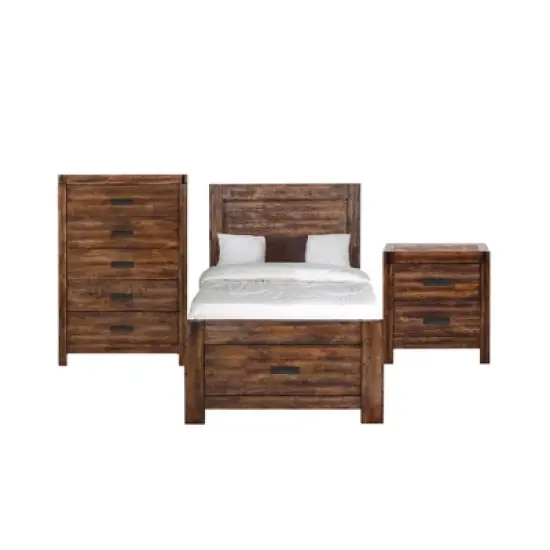 3pc Wren Platform Storage Bedroom Set Chestnut - Picket House Furnishings image {12}