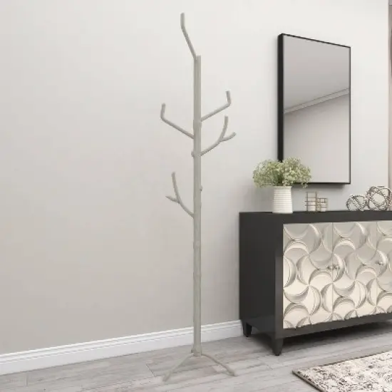 Eclectic Metal Coat Rack Silver - Olivia & May image {13}