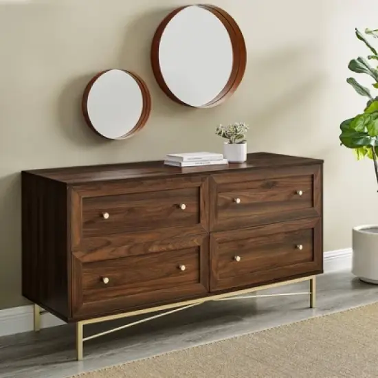 Jones Horizontal Modern 4 Drawer Dresser - Saracina Home image {8}