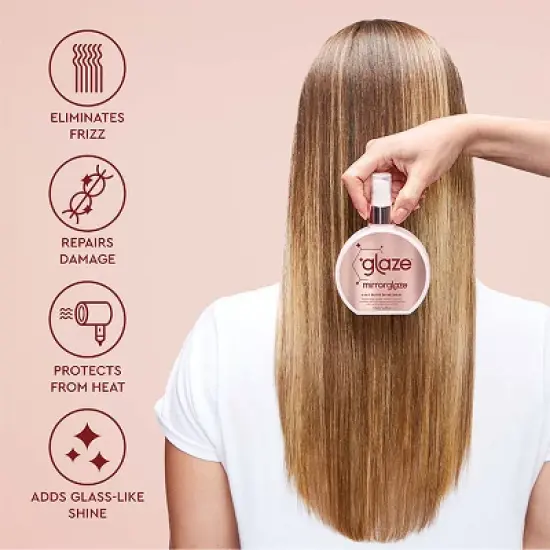 Glaze MirrorGlaze 4-in-1 Super Sleek Anti-Frizz Shine Spray with Heat Protector - 6.4 fl oz image {3}