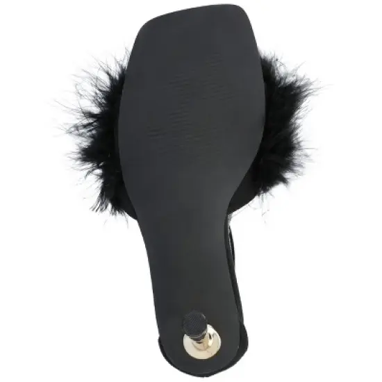 Journee Collection Women's Odete Mid Heel Open Toe Pumps image {4}