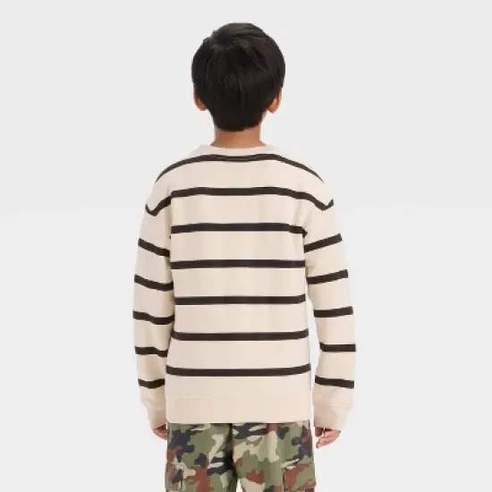 Boys' Fleece Striped Sweatshirt - Cat & Jack&trade; image {1}