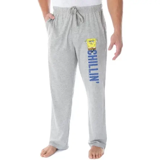 Nickelodeon Men's SpongeBob SquarePants Chillin' Loungewear Pajama Pants Heather grey image {3}