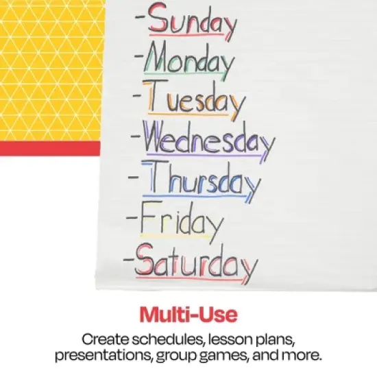 School Smart Ruled Easel Pad Paper, 34 x 27 Inches, 50 Sheets Each, Pack of 4 image {5}