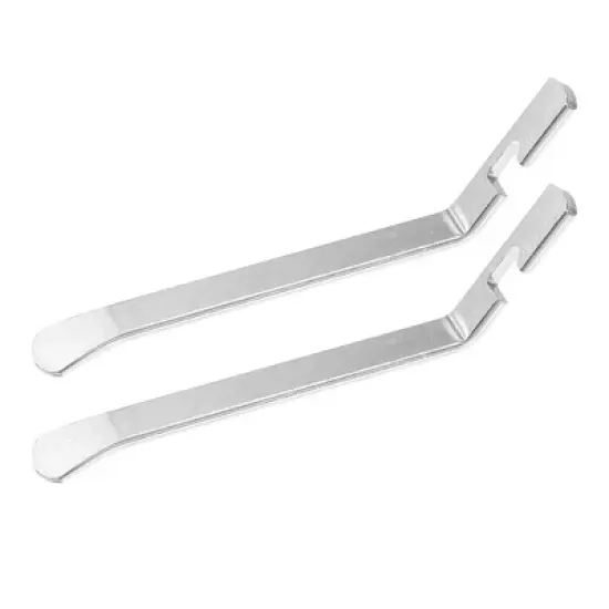 Unique Bargains Bicycle Flat Head Tyre Lever Wrench with Hook Repair Tool Silver Tone 2pcs image {6}