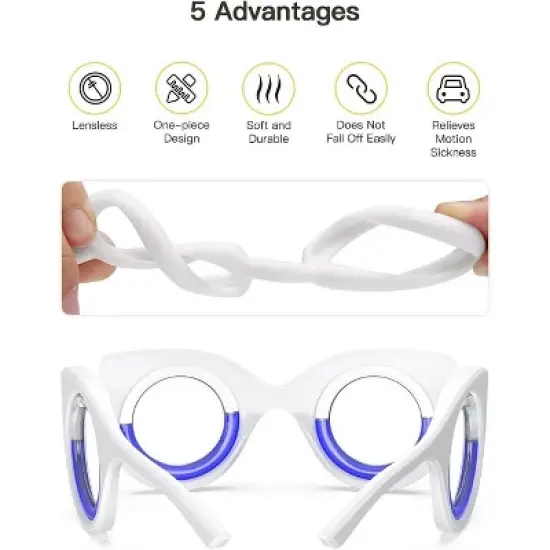 Motion Sickness Glasses Relieve Carsickness, Car Sickness Glasses, Relieve Carsickness Airsickness Seasickness Glasses, Anti Nausea Vertigo Glasses image {6}